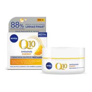 Creme Facial Nivea Antissinais Q10 Energy Dia FPS 15 50g em Oferta na Shopee