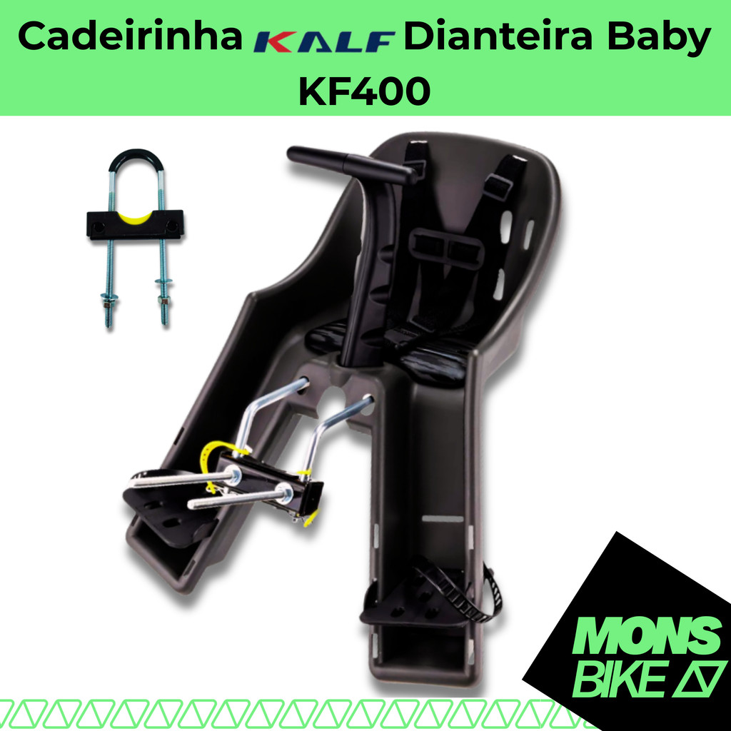 Cadeirinha Dianteira Infantil Kalf Baby Bike Com Cinto De Segurança Até 15g