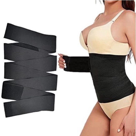 Cinta Modeladora Abdominal 3m / 5m Redutora De Medidas Pós Parto Alta Compressão Ajustável Confortável e Respirável em Oferta na Shopee