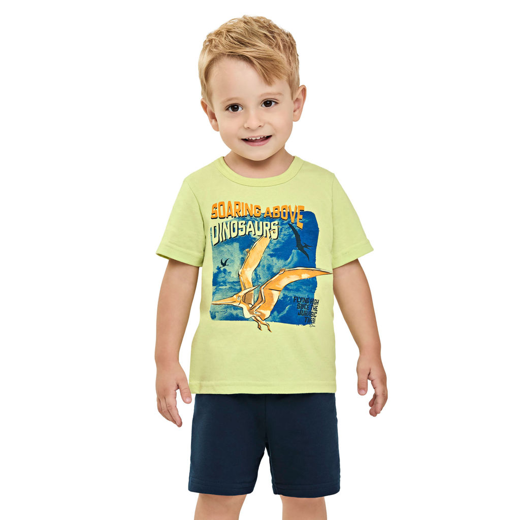 Conjunto Infantil Menino Meia Malha Elian Verde em Oferta na Shopee