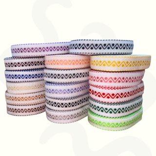 Kit 5 Passa Fita Falso Zig Zag Com 10m Bordado em Oferta na Shopee