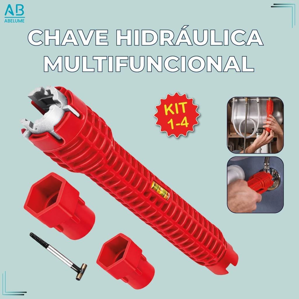 Chave Hidraulica Multifuncional Versátil 8 em 1 Ajustável para diferentes tamanhos em Oferta na Shopee