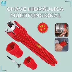 Chave Hidraulica Multifuncional Versátil 8 em 1 Ajustável para diferentes tamanhos
