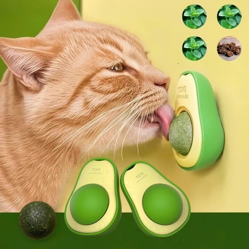 Abacate Brinquedo Gato Catnip 100% Natural, Estimulante e Divertido para Felinos