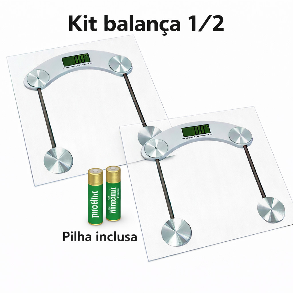 Balança Corporal Digital Até 180kg Com Vidro Temperado Premium Marcador De Bateria Fitness Saudável em Oferta na Shopee
