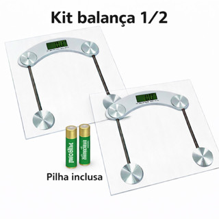Balança Corporal Digital Até 180kg Com Vidro Temperado Premium Marcador De Bateria Fitness Saudável em Oferta na Shopee