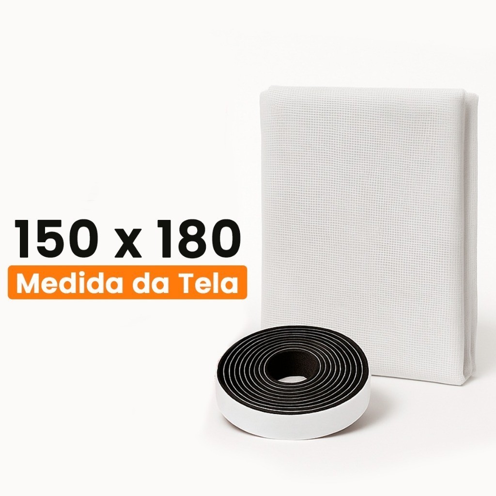 Tela Mosquiteiro 150x180cm 130x150cm Velcro Adesivo Janela Anti Inseto