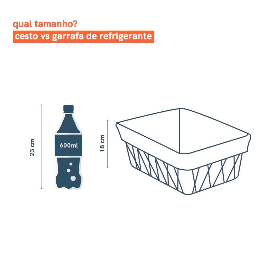 Cesto Aramado com Forro Grande - Oikos — imagem 2 de 2