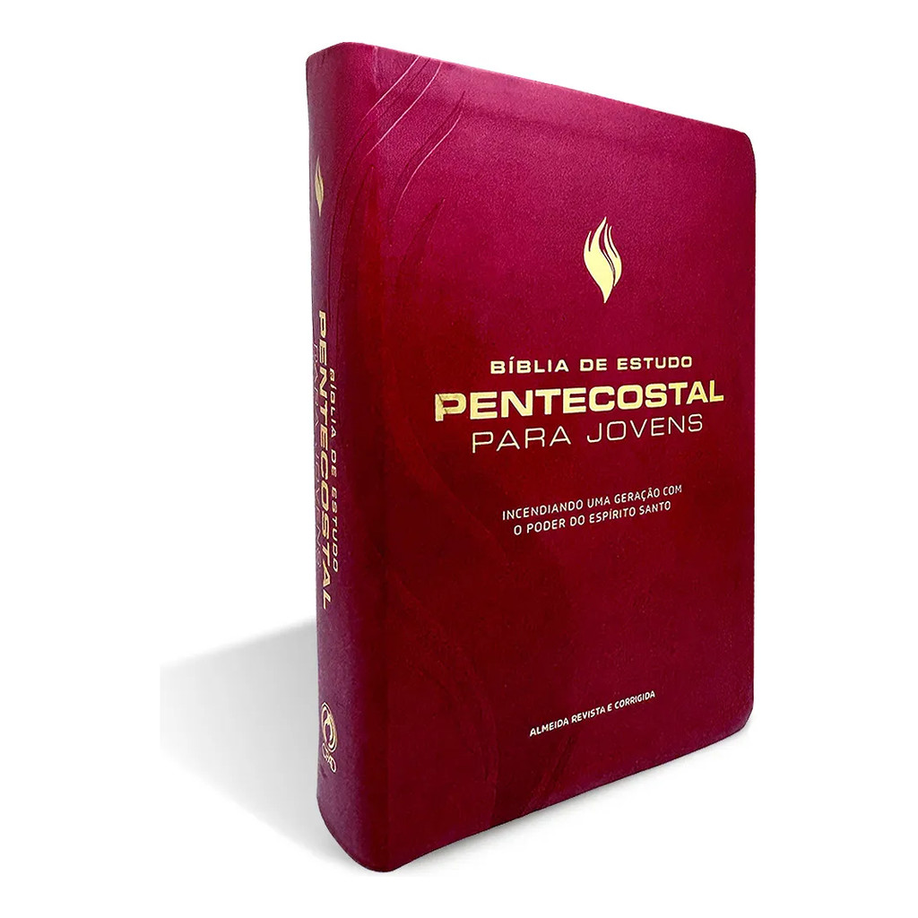 Bíblia De Estudo Pentecostal Para Jovens | ARC | Média Vinho | Capa Luxo | CPAD