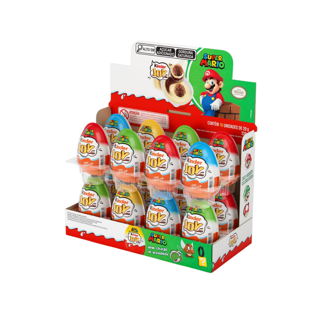 Chocolate Kinder Joy Super Mário 16 unidades em Oferta na Shopee