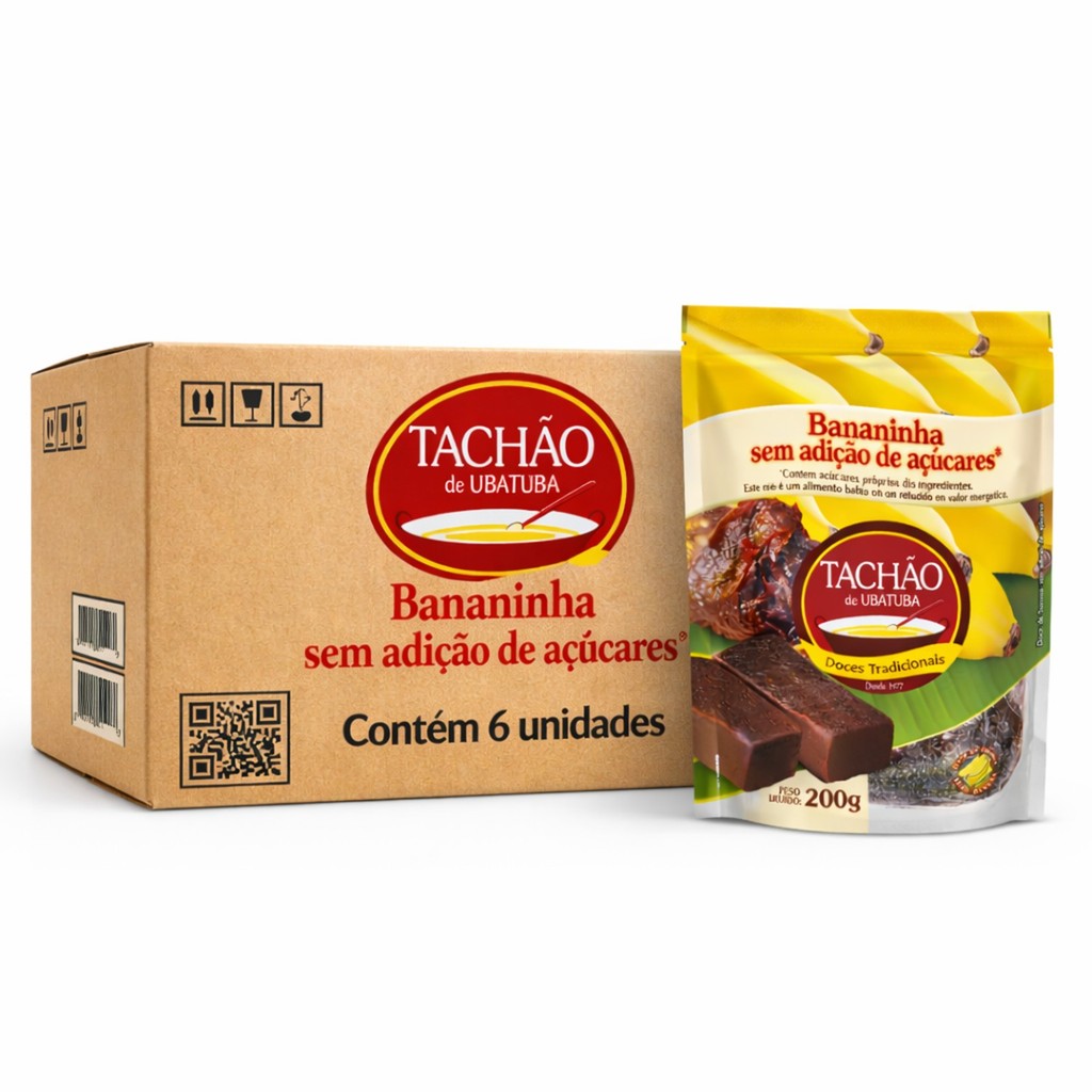 Kit 6 Bananinha Sem Açúcar TACHÃO DE UBATUBA 200g