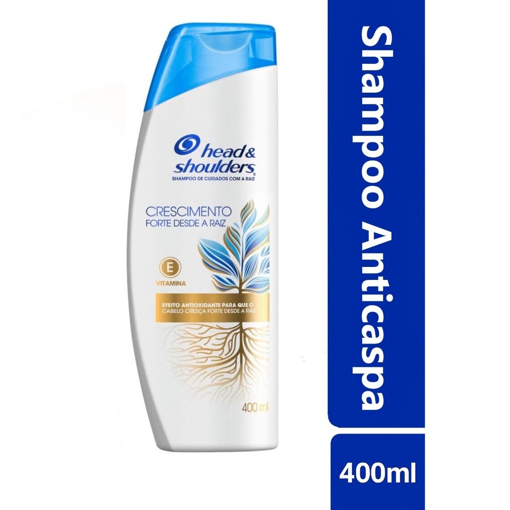 Shampoo Head & Shoulders 400ml Anticaspa Antiqueda Crescimento Capilar com Vitamina E
