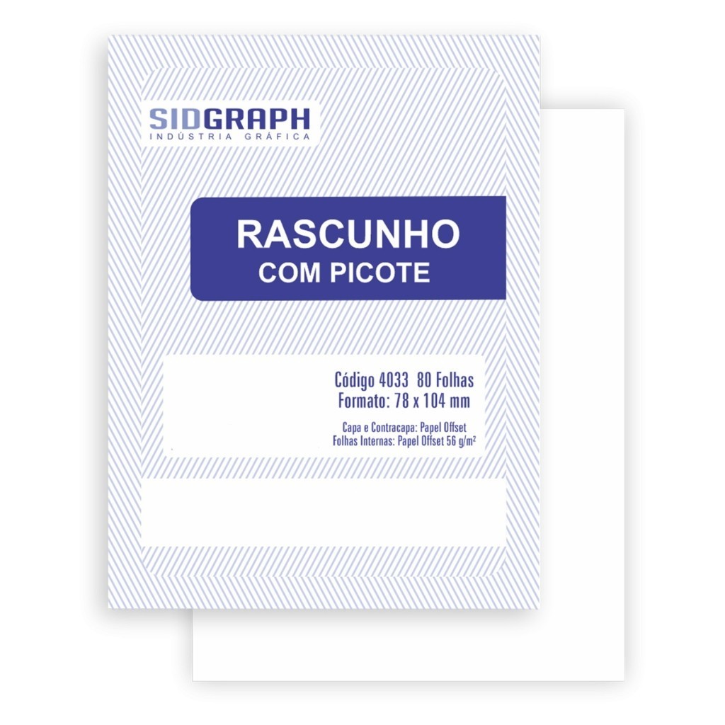 20 Blocos Rascunho Com Picote 80 Folhas 7,8X10,4Cm - Central Prive
