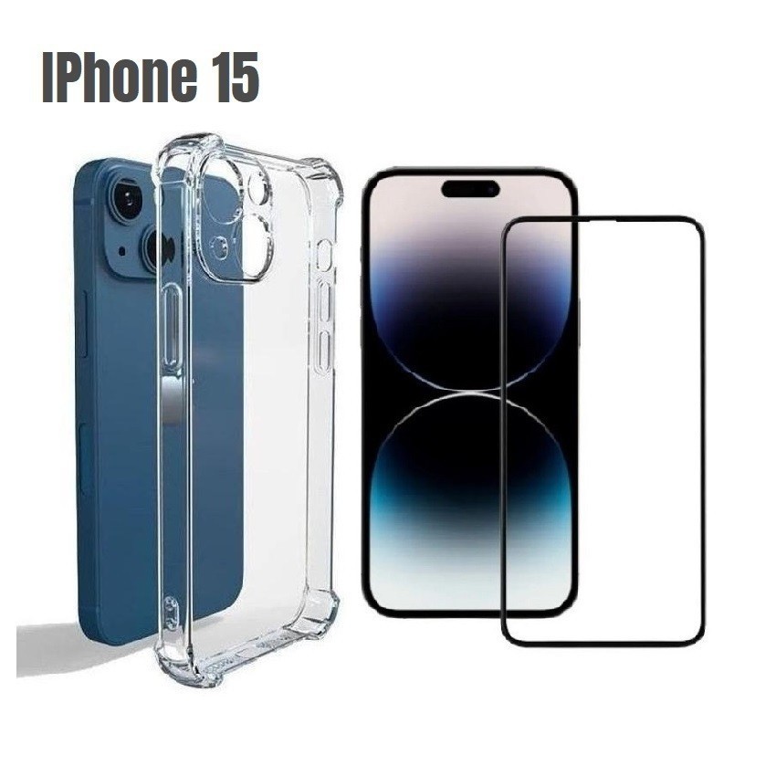 Película e Capa Capinha Para IPhone 15 em Oferta na Shopee