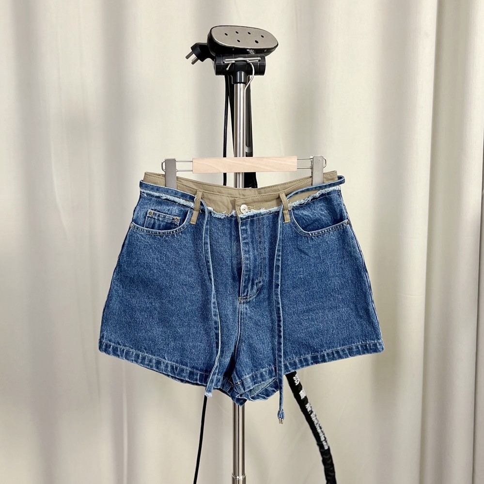 L338 Shorts jeans feminino novo estilo elegante e combinado