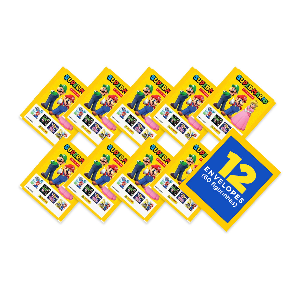 Super Mario 2026 - It’s-a me, Mario! - Contém 12 Envelopes (60 Figurinhas) - Novo - Editora Panini