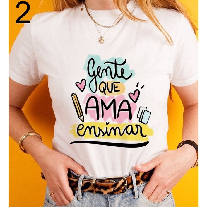 Blusa T Shirt Feminina CAMISETA UNISSEX PROFISSÃO,Pedagogia ,Camiseta Professora Profissões