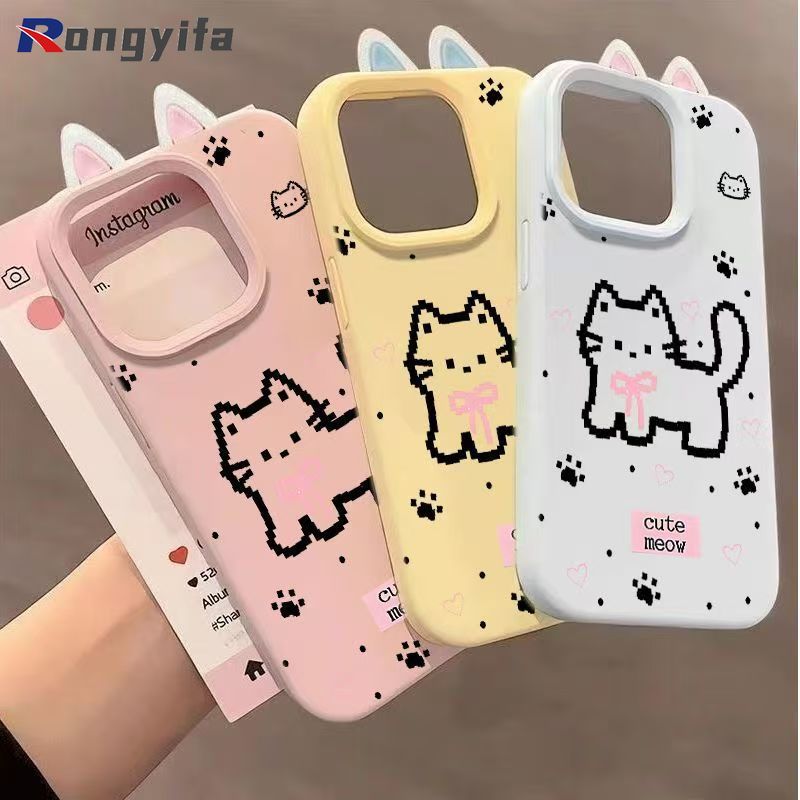 Capa De Telefone Com Orelha De Gato Fofa Para Xiaomi 17 Ultra Poco X8 Pro Max X7