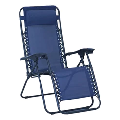 CADEIRA ESPREGUIÇADEIRA DOBRÁVEL AZUL NAUTIKA GRAVITY AÇO 120KG