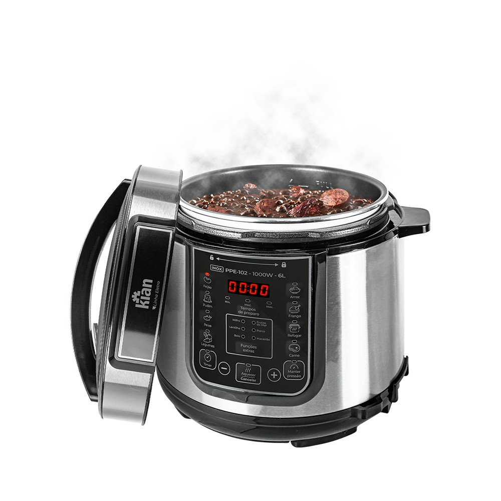 Panela Elétrica de Pressão Kian Ppe-102 1000w 6L Cinza - 220v