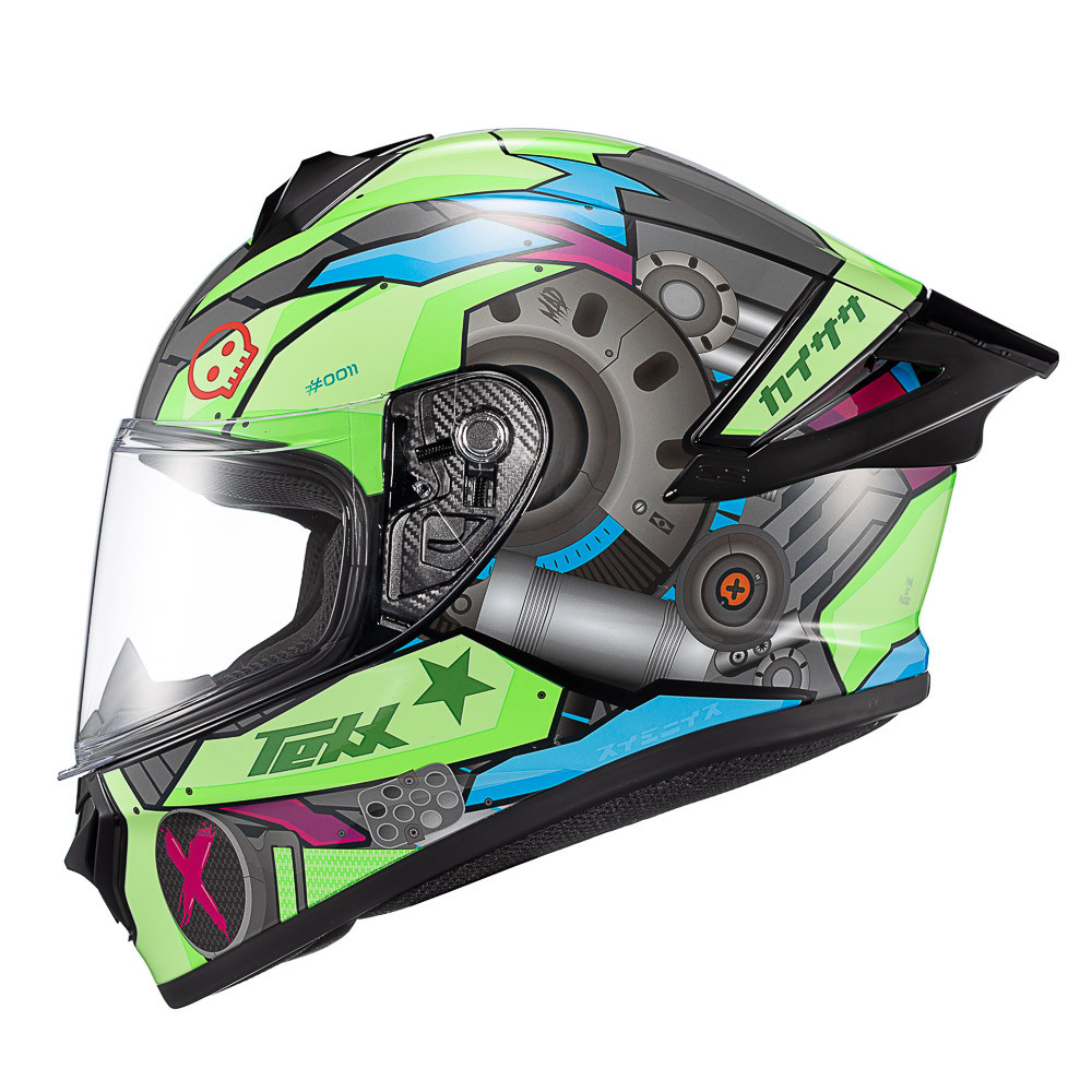 Capacete Texx Fechado Spihe Gear Esportivo Com Aerofólio