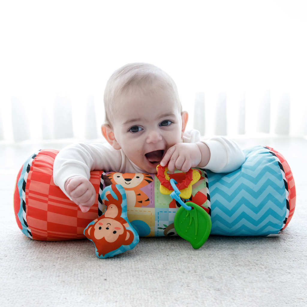 Almofada de Atividades Buba Rolinho para Bebês estimulação sensorial