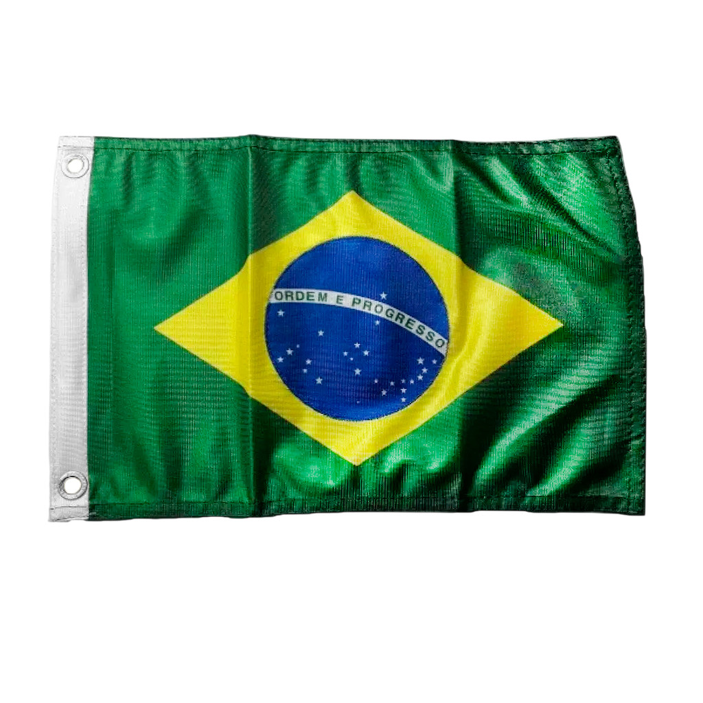 Bandeira do Brasil P/ Mastro de Alcançado e Top 33 X 47 CM