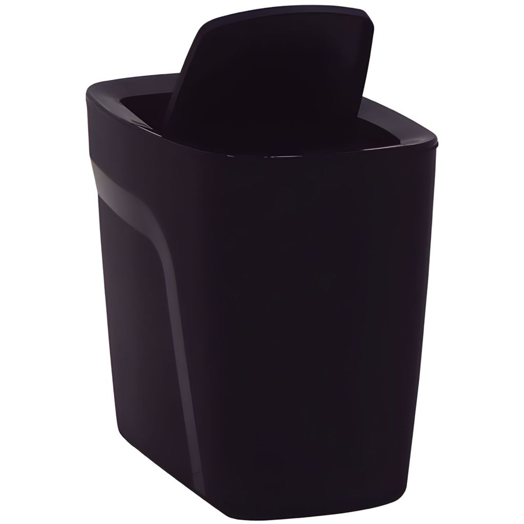 Lixeira Compact Basculante Tramontina Preto 6,5L Cozinha lixo lixinho casa resto de alimento bancada pia