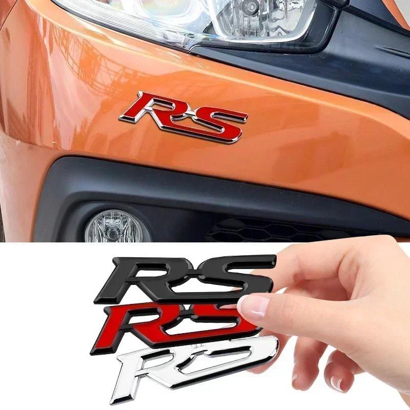 1 Peça Adesivo De Letras De Carro De Metal 3D Logotipo RS Emblema Esportivo Acessórios