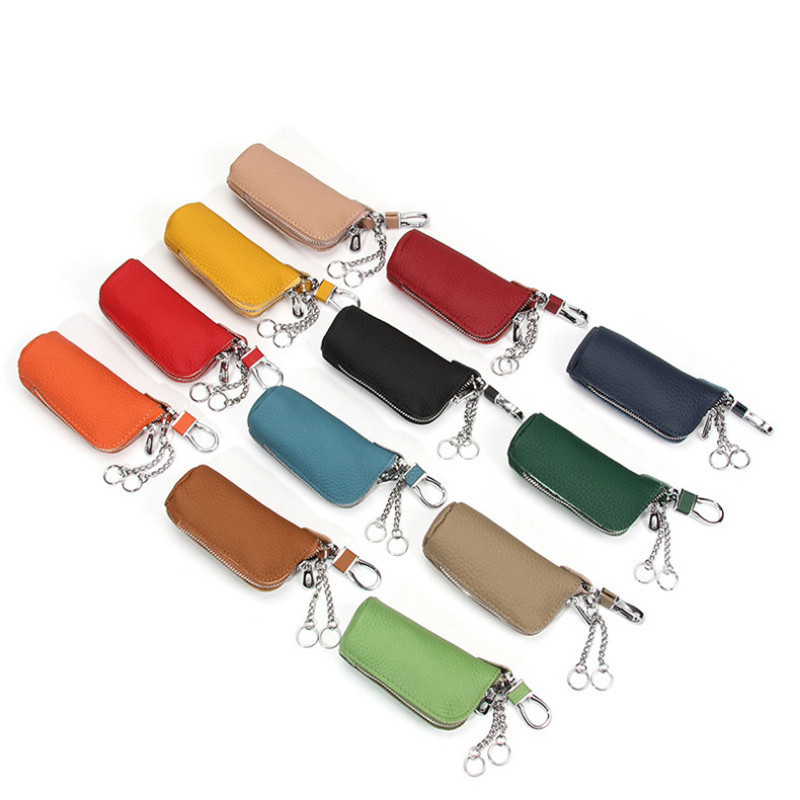 Carteiras Para Chaves De Couro Multifuncional Cintura Pendurada Da Porta De Casa Bolsa Soft Compacto Capas Carro