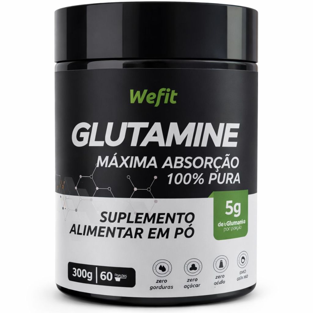 Glutamina 100% Pote Com 300g Wefit