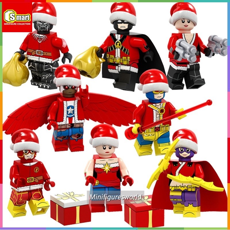 Brinquedos Presentes Minifiguras Batgirl Pantera Negra Viúva Capitão Marvel Ciclope Natal Mini Figuras PG8189