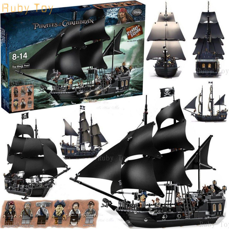 804PC Pérola Negra No. Blocos de construção pirata navio do caribe série compatível adulto brinquedo montado presente em Oferta na Shopee