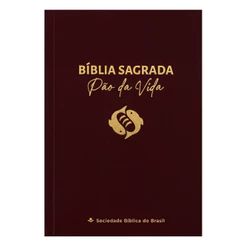 Bíblia Sagrada Pão da Vida | NAA | Capa Brochura Vinho