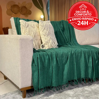 Manta para Sofá 100% Algodão 2,00x1,20 Capa Protetora Luxo Grande Decorativa Aconchegante em Oferta na Shopee