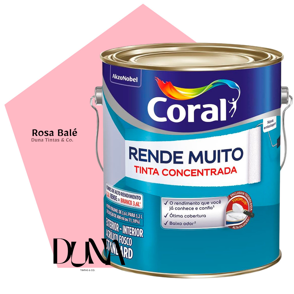 Tinta Coral Rende Muito Rosa Balé 3,2l