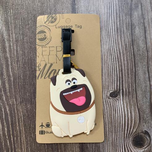 Um item obrigatório para viagens Etiqueta de bagagem fofa Explosão Cão Shiba Inu Corgi Plui Etiqueta de bagagem de cacho