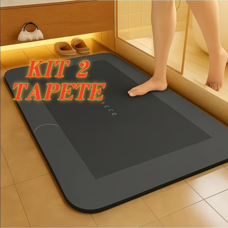 Tapete Absorvente Secagem Rápida Antiderrapante de Banheiro/Porta