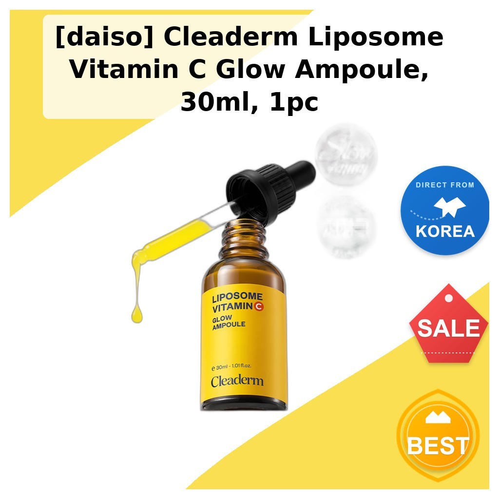 [daiso] Ampola Cleaderm Liposome Vitamina C Brilho , 30ml , 1 Unidade/De Coreano/Radiance Booster Da ttoroffle