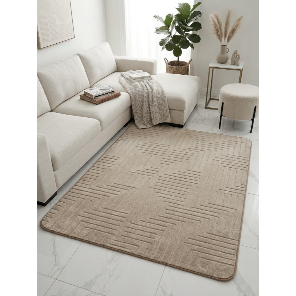Tapete Moderno 1.45x1.95 Mt Itália com Textura Geométrica – Elegância e Conforto para Sua Sala — imagem 2 de 2