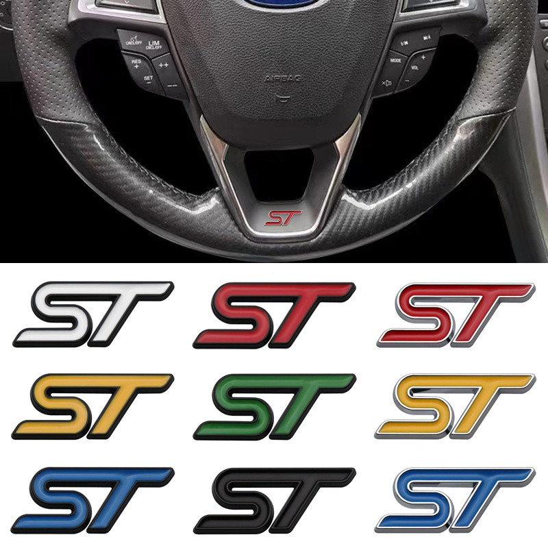 Emblema Adesivo para Volante de Carro ST para Ford ST Fiesta Focus Edition Car Puma X KUGA Mondeo Ecosport Acessório 934