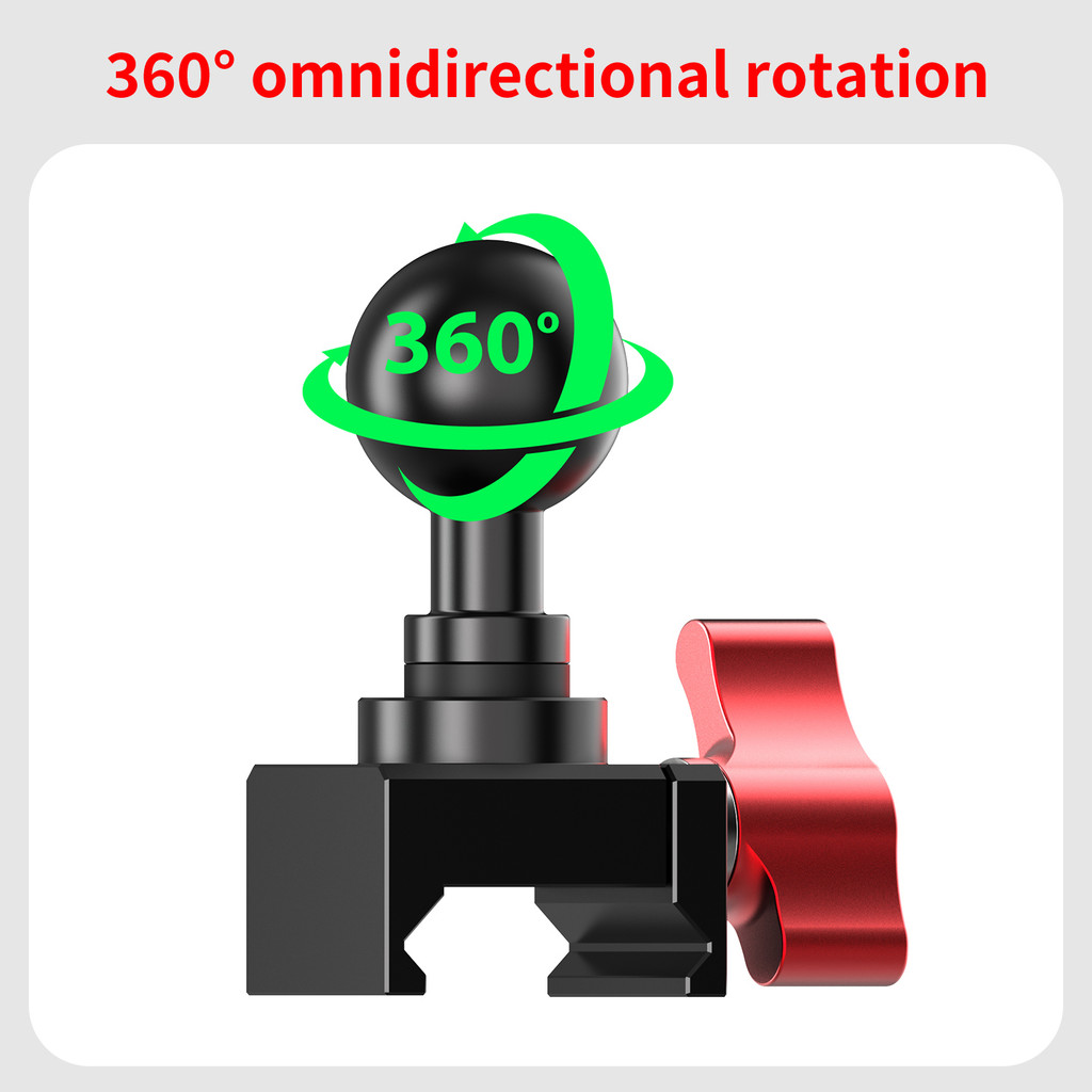 Cabeça Esférica De 17mm Para Clipe Deslizante NATO DSLR Câmera Gaiola Adaptador Acessórios Compatíveis Com DJI RS3/RS4/R