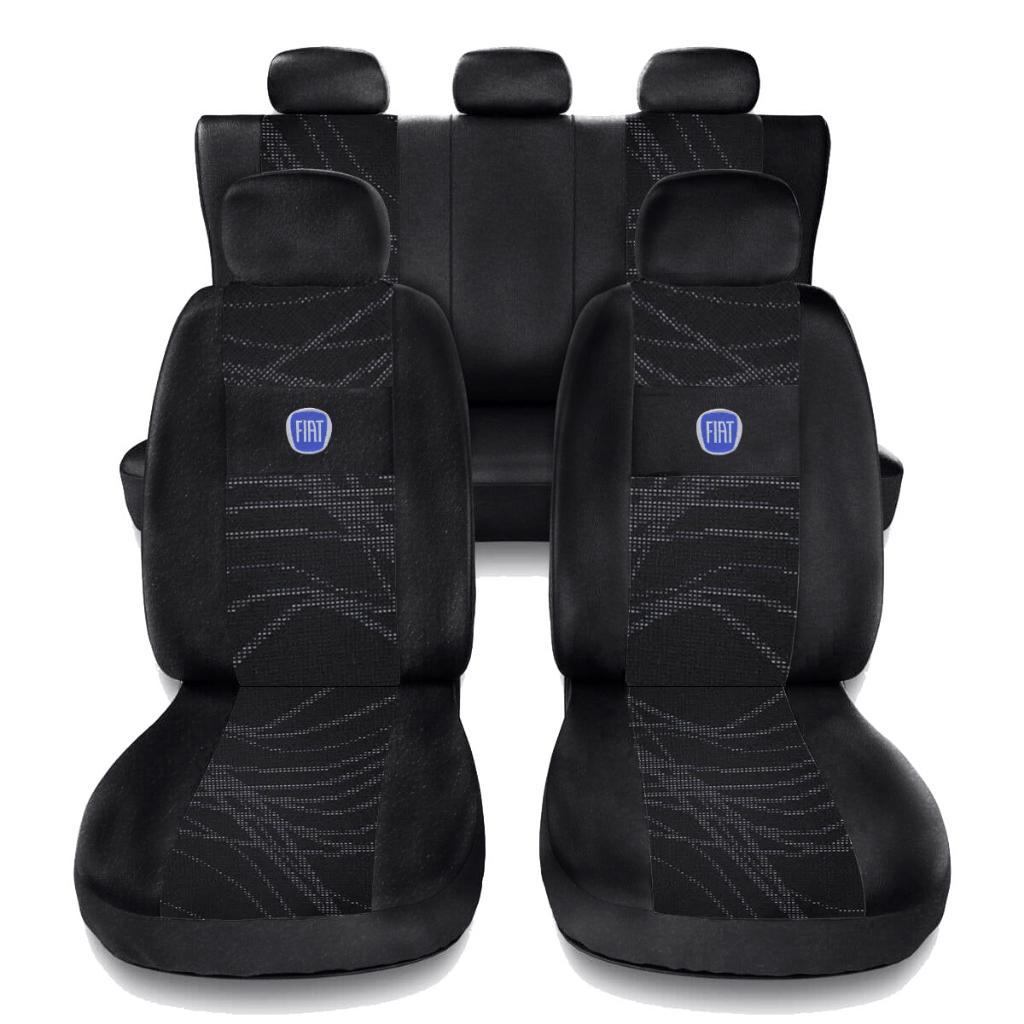 Capas P/ Banco Tecido Grosso Fiat Logo Azul Uno Palio Siena Argo Cronos Punto Bravo Stilo Idea Pulse