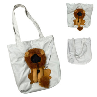 Bolsa Transporte Cao Gato Pet Animal Estampa Leao Estimacao Passeio Diversao Ombro Caminhada Viagem