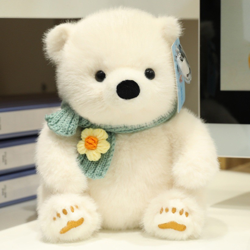 Simulação De Toque Super Macio Tesouro Nacional Panda Chubby Brinquedo De Pelúcia Bonito Urso Polar Boneca Dormindo Pres