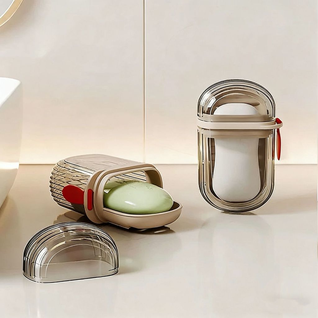 Saboneteira Portátil Para Viagem Caixa de Sabão Com Drenagem Vedada e Tampa não Vaza em Oferta na Shopee