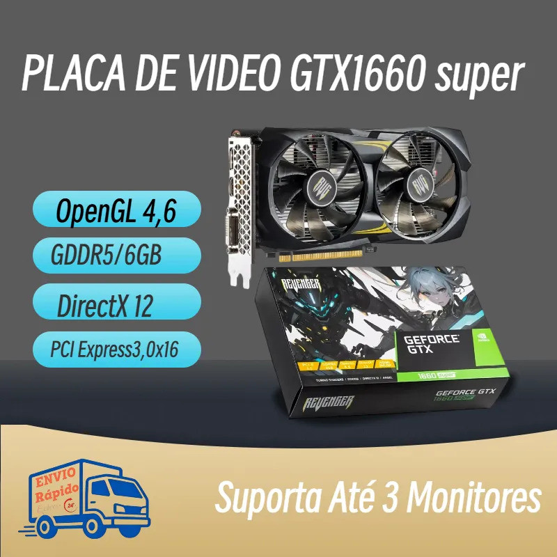 Placa De Vídeo Nvidia Revenger Gtx 1660 6gb Gddr6 Super