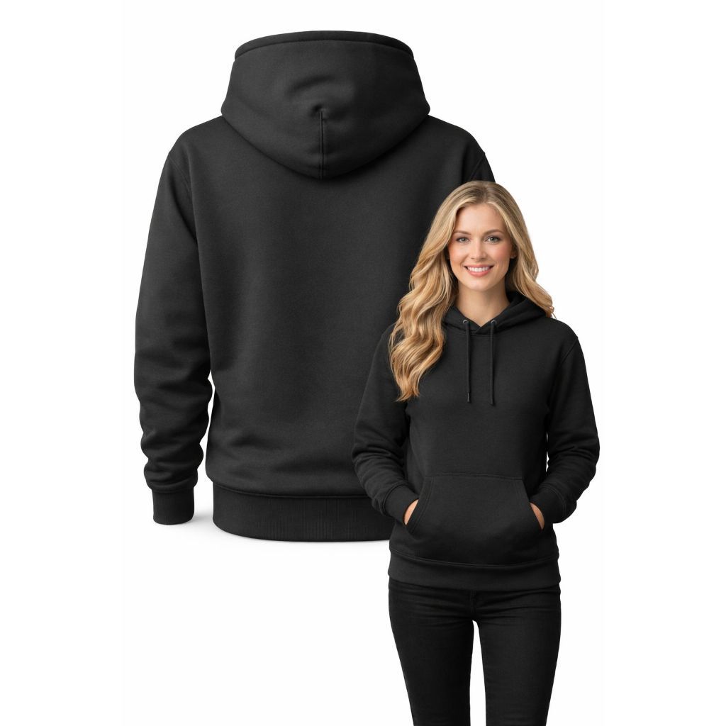 Moletom Canguru Feminino Liso Minimalista Blusa de Frio Flanelada Inverno Lindo Produto