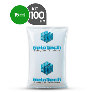 Kit 100 Gelo Reutilizável 15ml Até 8h Gelado Não Molha | GeloTech Flexível Gel Artificial Atóxico em Oferta na Shopee