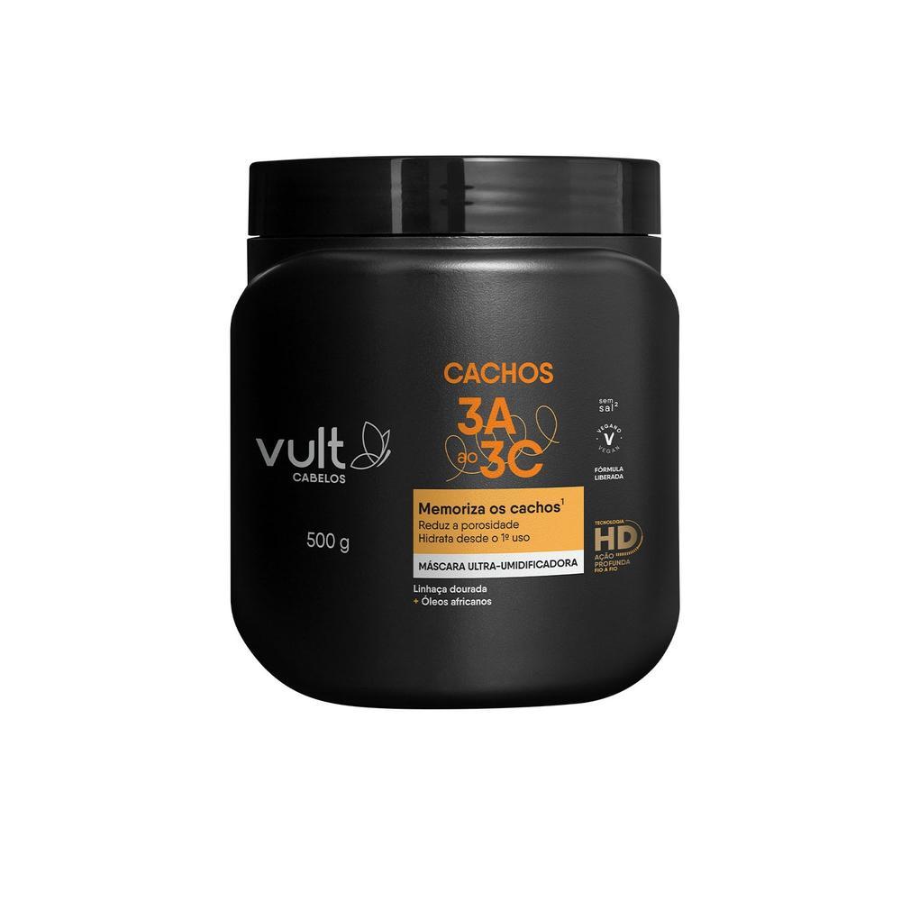 Vult Cabelos Cachos 3A a 3C Máscara Ultra-Umidificadora 500g em Oferta na Shopee